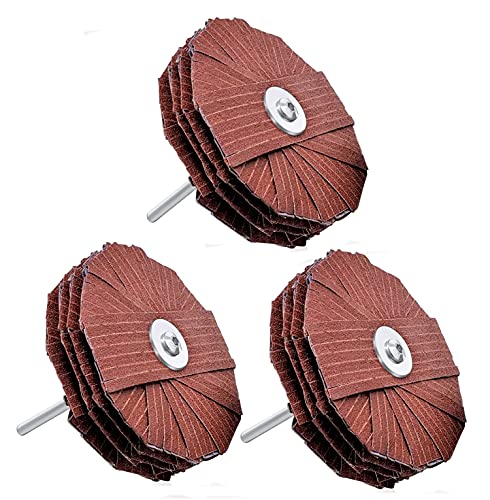 LINE10 Tools 4-inch Sanding Mop Kit, Moulding Flap Wheel Sander for Drill, 80, 120, 240 Grit Mop Sanders Brush, 1/4" Shank, Abrasive Flapper Sander for Woodworking, Contours, Finishing, Pack of 3 - style: 80 | 120 | 240 Grit