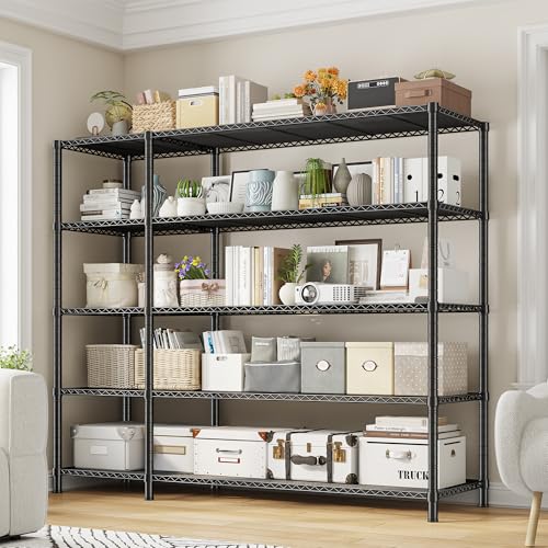 Romorgniz 52.36" W Storage Shelves, 1200LBS Heavy-Duty&L-Shaped for Kitchen - size: 13.78"D x 52.36"W x 70.8"H
