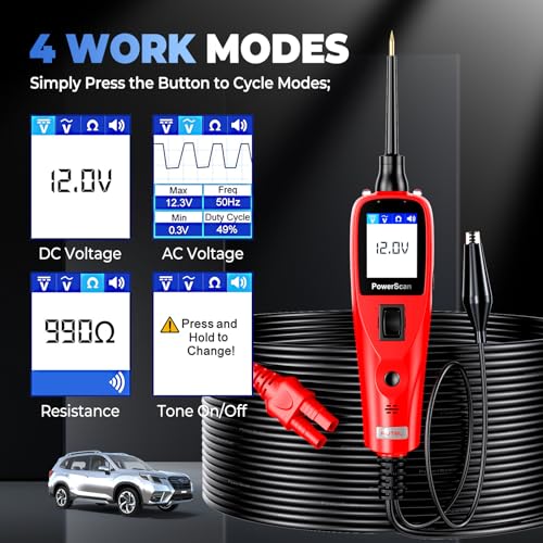 Autel PowerScan Automotive Circuit Tester, 12-24V Power Circuit Probe Tool