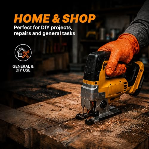 TitanFlex Heavy Duty Industrial Orange Nitrile Gloves, 8-mil, Gloves Disposable Latex Free with Raised Diamond Texture Grip, Powder Free, Rubber Glove, Mechanic Gloves,100-ct Box (Small) - color: 02 8mil (100ct), size: Small