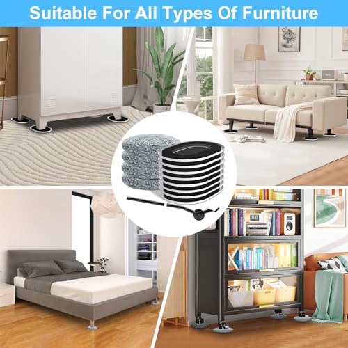 Furniture Sliders for Hardwood Floors: Multi-Surface 3-in-1 Movers Sliders - size: 5.8*4.3in Oval 8+4+1Pack