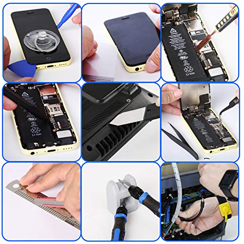Kaisi 136 in 1 Electronics Repair Tool Kit Professional Precision Screwdriver Set Magnetic Drive Kit with Portable Bag | Professional Electronics Repair Tool Kit for Repair Computer, PC, MacBook, Laptop, Tablet, iPhone, Xbox, Game Console