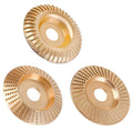 3Pcs Tungsten Carbide Cutting Wheel for Angle Grinder, Heavy Duty Wood Carving Disc Set for Cutting Shaping Sanding, Fits 4" & 4-1/2" Grinders