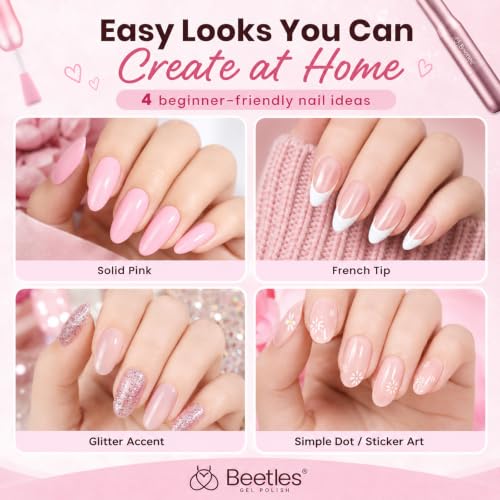 Beetles 55Pcs 32 Color Gel Nail Polish Kit with U V Light and Nail Drill - color: Fun Camp
