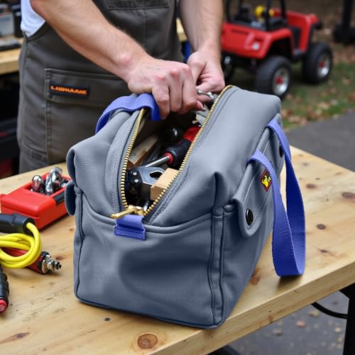 G & F Products Waxed Canvas Military Duffle Bag, 24 Inch, Heavy Duty Travel - color: Navy Blue (11 inch x 7 inch x 6 inch)