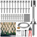 Wire Trellis Kit, 12-Set 5/64” Crosshead with Cutter & 53ft Cable - size: 12 Sets