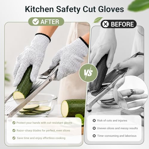 Cut Resistant Gloves for Men Women, Kitchen Gloves for Food Prep