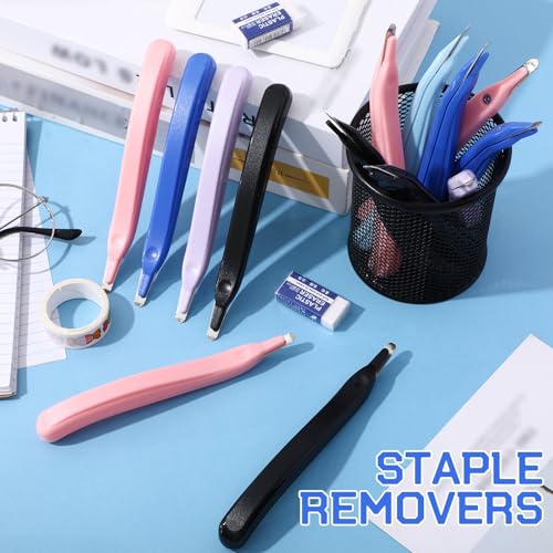 Crtiin 24 Pcs Magnetic Staple Remover Puller Bulk,Macarons Color - color: Macarons Color