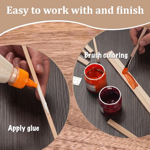 Wood Strips Slats Wooden Sticks for Crafts 1/4" × 1/2" × 12", 30 PCS Thin Wood Trim Planks Lumber Flat Boards Pieces Square Wooden Dowel Rods for Crafting, Woodworking, Model Making - size: 1/4x1/2x12 in - 30PCS