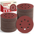 JTIEO 100PCS Sanding Discs 5 Inch, 320 Grit Orbital Sander Pads, Hook & Loop Sandpaper Pads, 8 Hole Round Sanding Discs for Random Orbital Sanders - style: 320Grit-100pcs