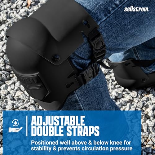 Sellstrom KneePro Professional Construction Kneepads for Work - Men & Women - color: Black