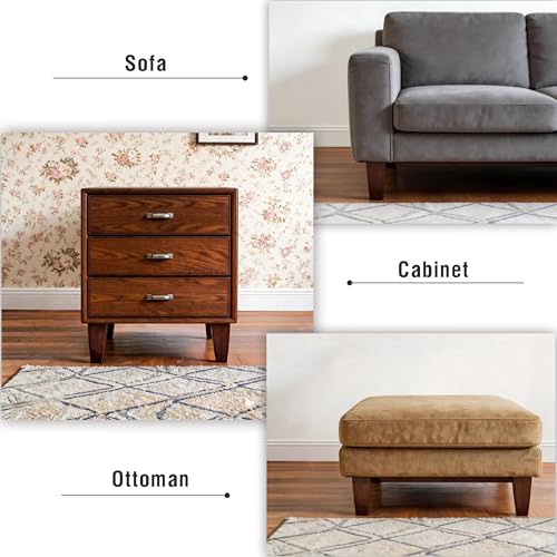 SHANJUE 6 Inch Wood Couch Legs - Sofa Legs Replacement for Dresser, 4PC - size: 6 inches