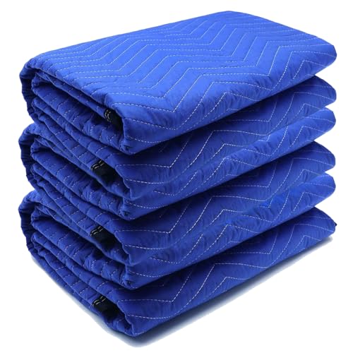 3 Pack Moving Blankets 40x72in Heavy Duty Padded Packing Blankets for Moving Shipping Protecting Furniture Professional Quilted Furniture Blankets for Moving Supplies - size: 3 Pack