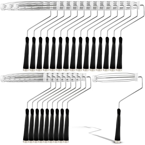 25 Pcs 9 Inch Paint Roller Frame Black Paint Roller 5 Wire Handle Brush Painting Supplies for Wall House Homes Repair Tools