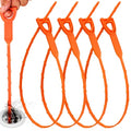 Drain Snake Clog Remover - 4 Pack 20 Inch Flexible Tool for Hair Clogs - color: Drain clog remover 4Pcs