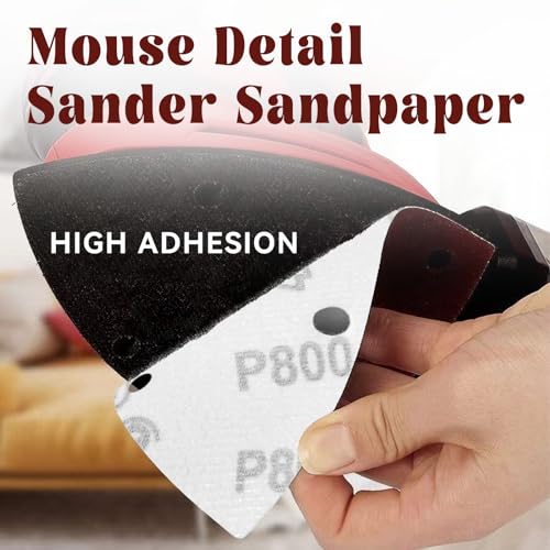 60 Pcs 800 Grit Mouse Sandpaper, Aluminum Oxide Mouse Sanding Pads - size: 800 Grit