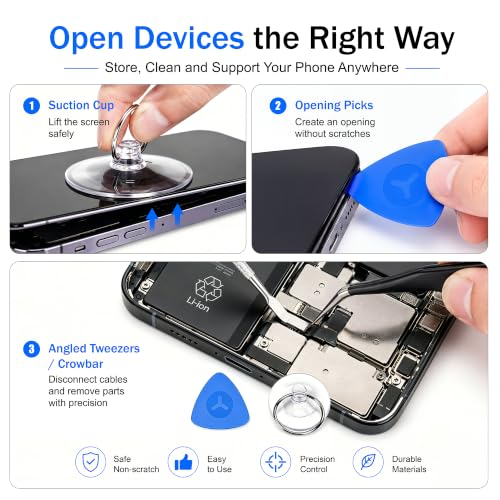 Precision Screwdriver Set 142 in 1, Electronics Repair Tool Kit with 120 Magnetic Bits for iPhone MacBook Computer Laptop Tablet Smartphone Watch PS4 Xbox Nintendo ESD Tweezers Repair Bag
