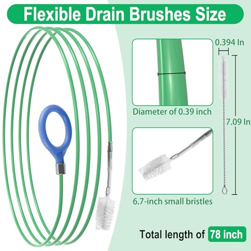 Auto Sunroof Drain Cleaning Tool, 78 Inch Flexible Tube Cleaning Brush - size: 78 Inch