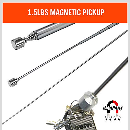 HORUSDY Magnetic Wristband, Stocking Stuffers, Gifts for Men, Premium Tool Belt for Holding Screws Nails Drill Bits with Powerful Magnets, Cool Gadgets, DIY, Valentine’s Day, for Dad - size: Magnetic Wristband & Magnet Stick