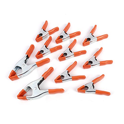 PONY 6" & 4" Heavy Duty Metal Spring Clamps with Protective Tips, 10-Piece | 2" & 1" Jaw Opening, Protective Handles and Tips, Metal Spring Clamps for Woodworking and DIY Projects - size: 6 Inch & 4 Inch 10-Piece