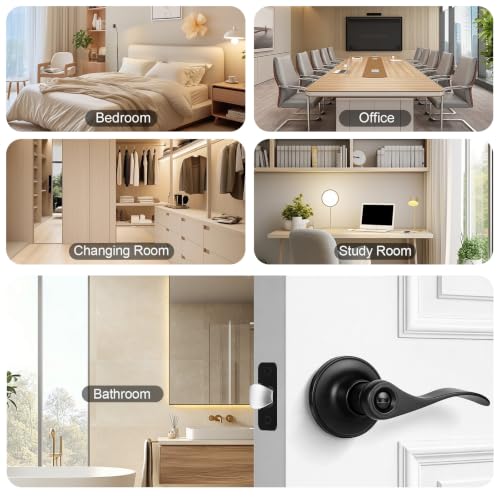 10 Pack Door Handles Interior Door Knobs, Door Locks for Bedrooms
