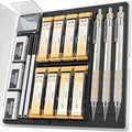 Nicpro Blocky Gear 0.9 mm Mechanical Pencils Set in Case, 3 Pack - style: 0.9mm