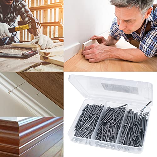 OMOTOOL Finishing Nails Assortment Kit (280 pcs), Concrete Steel Nails for baseboard and Woodworking, Suit for Masonry and Pine,3 Size Assortment