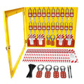 TRADESAFE Lockout Tagout Station with 20 Keyed Different Loto Locks, 6 Lockout Hasps, 60 Lock Out Tags, Lock Out Tag Out Kit Station, Lock Out Kit Cabinet 22-1/2 x 18 x 3 inches - style: Stocked | Keyed Different