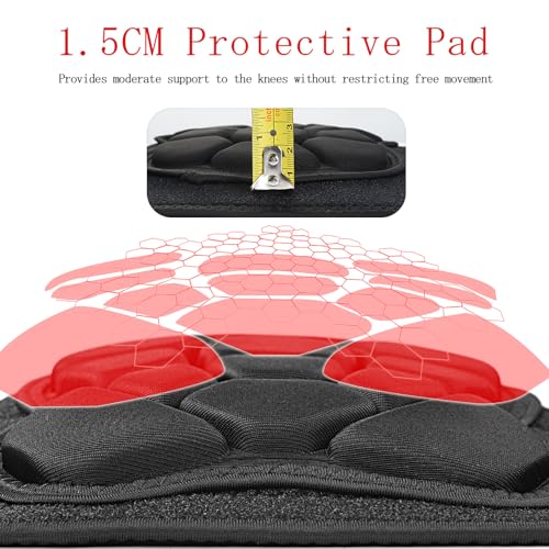 OTraki Gardening Knee Pads for Women & Men Knee Cushion for Kneeling | Adjustable High Elastic Soft Durable Kneepads for House Floor Cleaning, Gardening Maintain, Construction Work, Black L