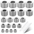 20Pcs Stainless Steel Pipe Socket Plugs,1/8" 1/4" 3/8" 1/2" 3/4" - size: Socket Plug