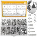 385 Pieces M4 Screws Nuts Washers Set, Sutemribor M4 x 5/6/8/10/12/16/20mm Button Head Socket Cap Screws Nuts Washers Assortment Kit, 304 Stainless Steel, Fully Threaded - size: M4, style: Button Head Socket Cap