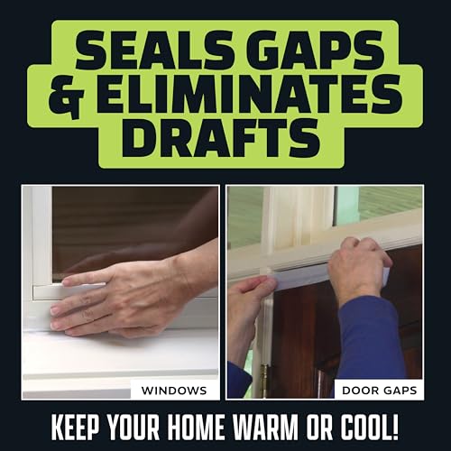 Alien Draft Seal Set of 49 Feet Anti-Draft Adhesive and Flexible Flap to Seal Gaps Around Doors and Windows As Seen On TV - size: 49 Feet - Pack of 1