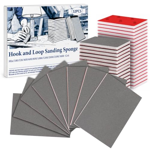 32 PCS 3000 Grit Sanding Sponge, Soft and Flexible Sandpaper Block - style: 32Pcs 3000Grit