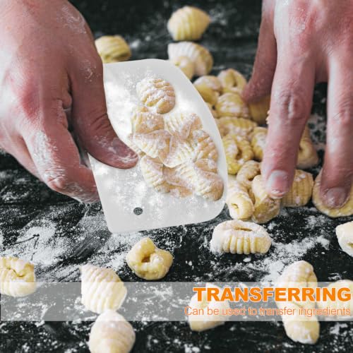 3 Pieces Food Dough Scraper, Plastic Multi - Purpose Kitchen Pastry Cutting Tool, Flexible Bowl Scraper with Curved Edge, Cake Baking Bench Scraper