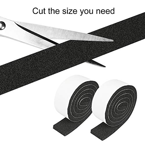2 Rolls 2 Inch W 1/2 Inch T Weather Stripping Air Conditioner Open Cell Foam Seal Tape, Window Insulation High Resilience Seal Strip for Doors Window,Total 11FT - size: 2 Inch W 1/2 Inch T