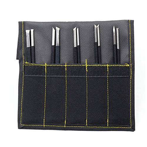 High Carbon Steel 10pcs Stone Carving Chisels/Knives Kits with Alloy Steel Handle