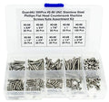 300Pcs #2-56 UNC Stainless Steel Phillips Flat Head Countersunk Machine Screws Nuts Assortment Kit- #2-56x 3/16" 1/4" 5/16" 3/8" 1/2" 5/8" 3/4" 7/8" 1" - size: #2-56