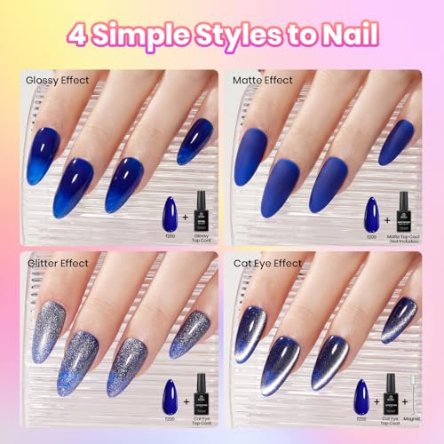 Beetles Fall Gel Polish Set, Daily Pop Collection, 20 Colors Gel Polish Kit | Base Coat Glossy Glitter Top Coat and Magnet, Cat Eye Effect, Soak Off UV LED Gel Polish for DIY Nail Art Manicure - color: Daily Pop