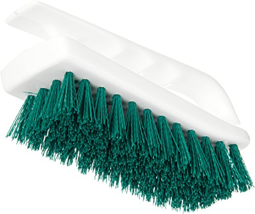 SPARTA 4002409 Ergonomic Iron-Shaped Handle Scrub Brush, 6", Green - color: Green/White, size: 6 Inches (Pack of 1)