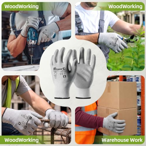 Schwer 3 Pairs A6/A7 (Send Randomly) Cut Resistant Work Gloves, CR7120, M - size: Medium