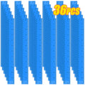 36 Pack 12" Clear Blue Plastic Rulers, Back to School Measuring Supplies - color: Blue