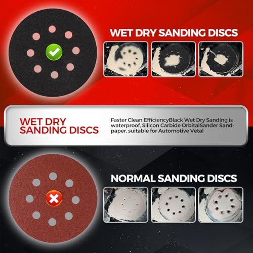 100PCS 5 Inch Sanding Discs 80 Grit Random Orbit Sander Sandpaper - style: Silicon Carbide