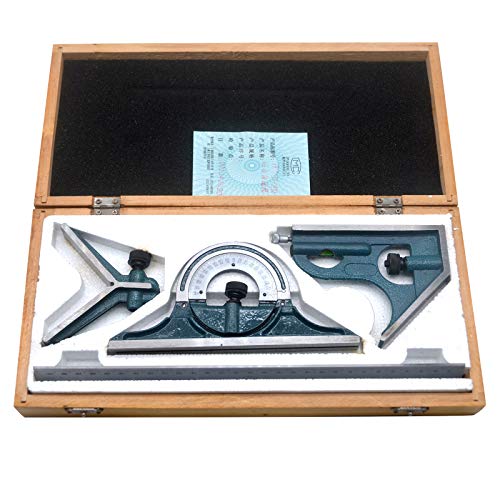 Industrial Tools 12'' 4 Combination Square Ruler Set