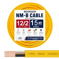 12/2 Wire with Ground - 15FT 12 Gauge NM-B Non-Metallic Sheathed Cable 100% Pure Copper 12 AWG 2 Conductor Residential Indoor Wire for Outlets, Switches, Other Loads and Lighting Wiring Projects etc. - size: 15FT, style: 12AWG/2