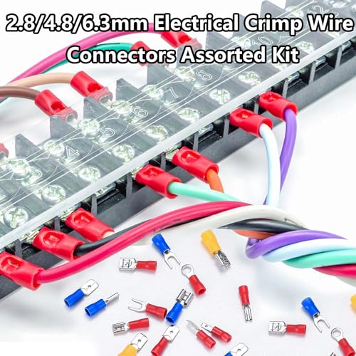 Tnisesm 280PCS Wire Connectors - Insulated Electrical Wire Terminals - color: 280PCS, size: Crimp style