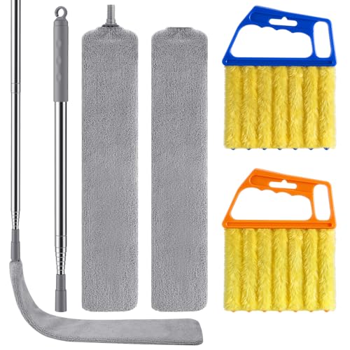 4 Pcs Blind Cleaner & Gap Duster, Under Fridge Retractable Cleaning Tools