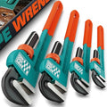 4Pcs Pipe Wrench, 8”,10",12”,14” Adjustable Straight Plumbing Wrench Set, High Drop-Forged jaws, Professional Pipeline Tool for Water Pipe Fittings, Mechanical assembly, Workshop Operations - size: 8.10.12.14inch