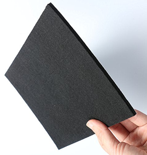 6" X 8" X 1/5" Thick Heavy Duty Felt Sheets - 8 Sheets (Black) - color: Black/8pcs