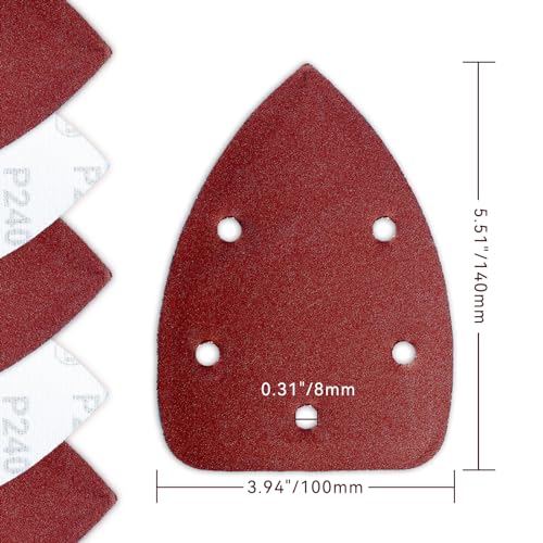60 Pcs 240 Grit Mouse Sandpaper, Aluminum Oxide Mouse Sanding Pads - size: 240 Grit