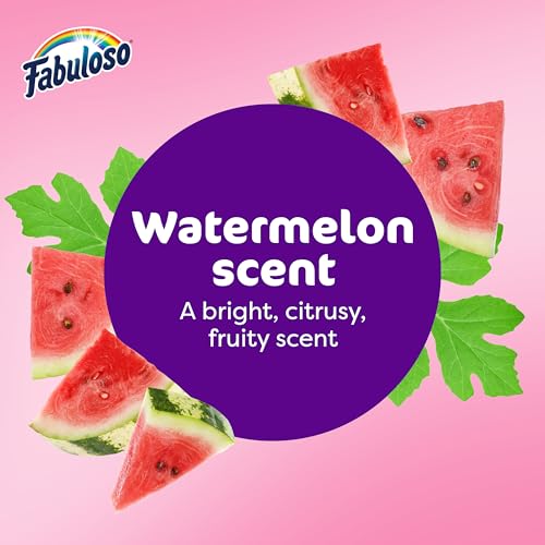 Fabuloso Multi-Purpose Cleaner and Floor Cleaner, 2X Concentrated Formula, Long-Lasting Freshness, Watermelon Scent, 56 fluid ounces - size: 56 Fl Oz (Pack of 1)